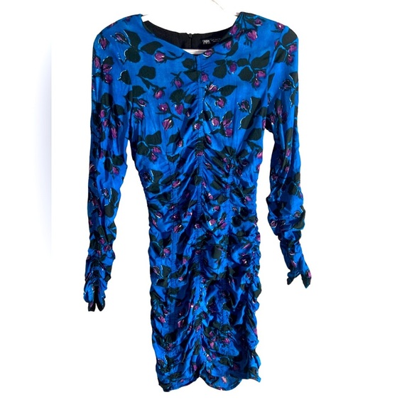 💙💜Zara Small Short Blue Purple Long Sleeves Dress💜💙 - Picture 7 of 7